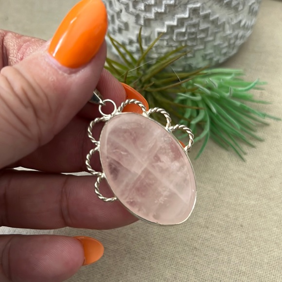 Rose quartz pendant - Picture 3 of 3
